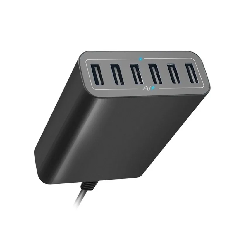 Универсальное настольное зарядное устройство адаптер 60 Вт 5V12A 6 портов Multil USB