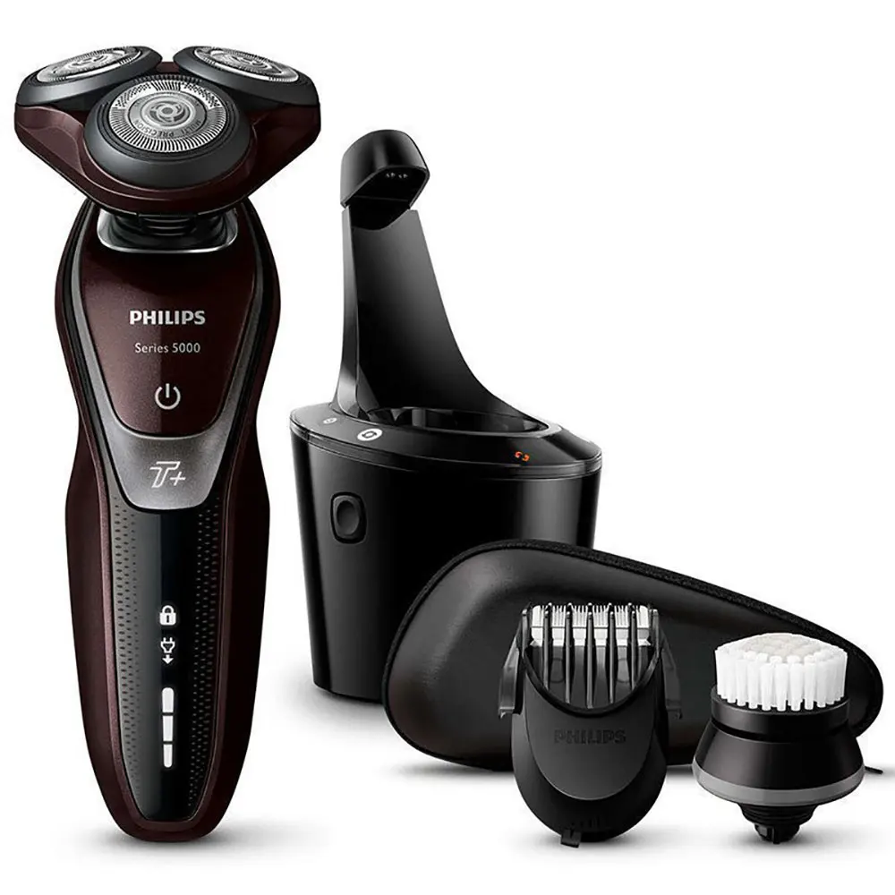 Оригинальная многофункциональная Электробритва Philips S5560/33, интеллектуальная очистка, водонепроницаемая перезаряжаемая Бритва для мужчин, уход за лицом - Цвет: Черный