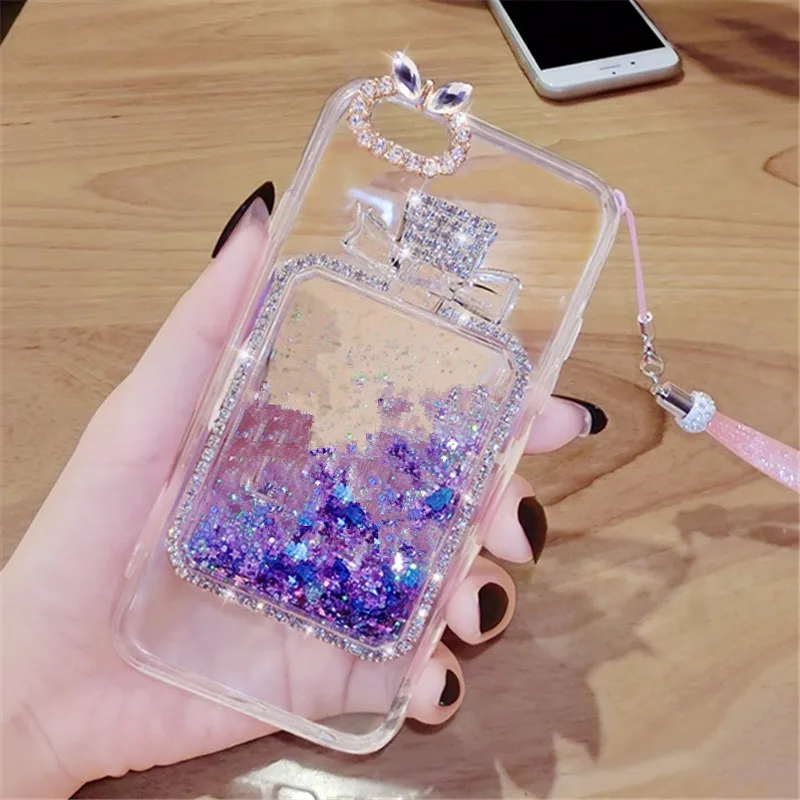 LaMaDiaa для Samsung S6 S7 S8 S9 S10 S20 S21 Plus модные флаконы с сыпучим песком и блестками Note8 9 10 20
