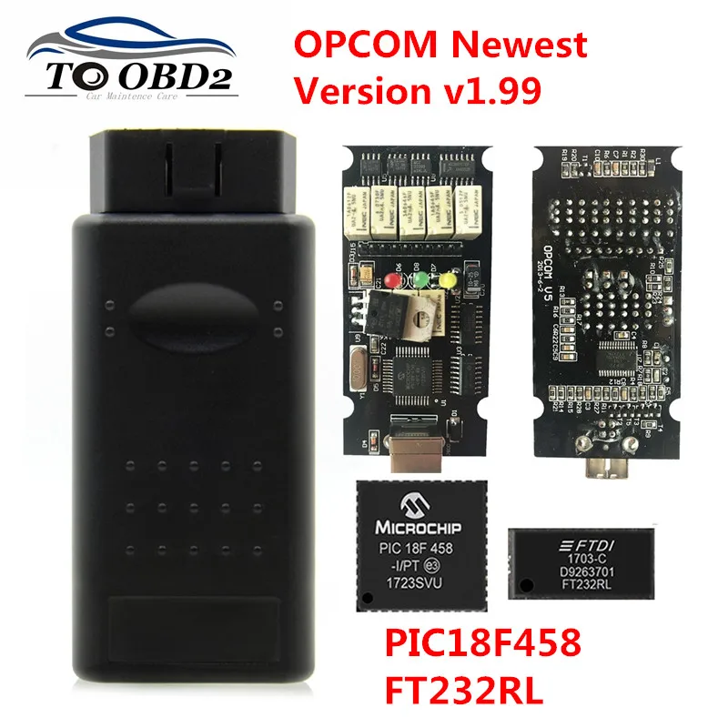 2020 V1.95 OPCOM V1.59 1.65 OP COM V1.70 OPCOM V1.78 For Opel OBD2 OP-COM Interface Scanner Diagnostic Tool With PIC18F458 Chip