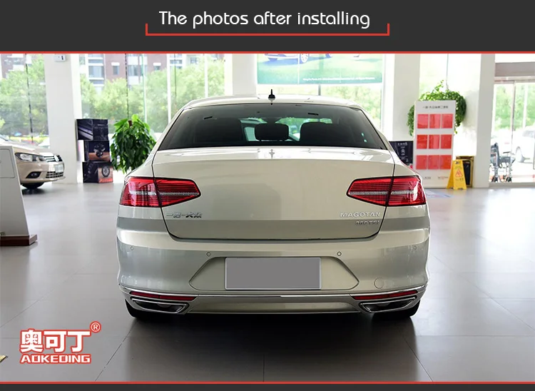 Стайлинга автомобилей светодиодные лампы для хвоста VW Passat B8 задние фонари- LED фонарь DRL динамический отложным воротником сигнальный светодиод Обратный заднего Туман