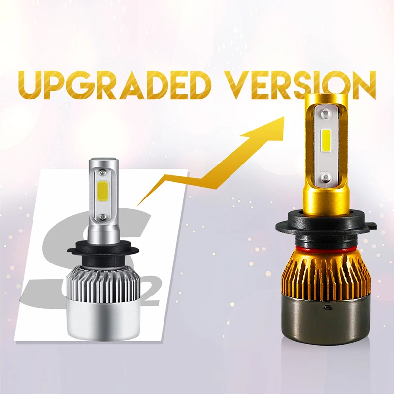 Hlxg 2 шт. 6000K холодный белый H7 Led мини led 12000LM 72 Вт/комплект лампа для фар luces para auto 12V 24V