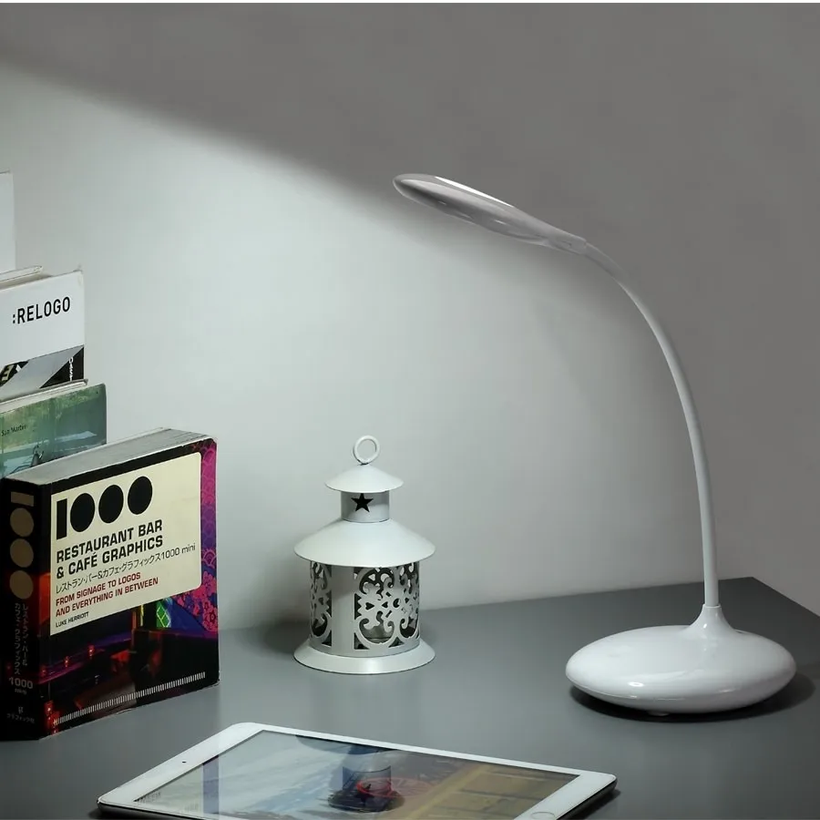 Мягкая Светодиодная настольная лампа для ухода за глазами регулируемая яркость