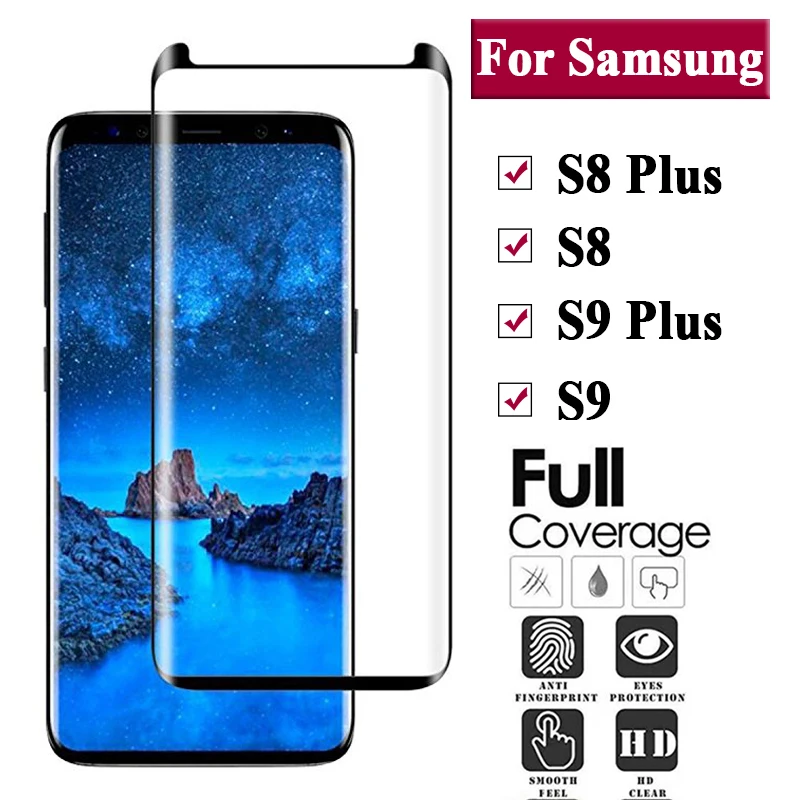 3D Защитное стекло для samsung galaxy s9 plus glas s8 9 s s9plus S 8 Защитная пленка экрана s8plus