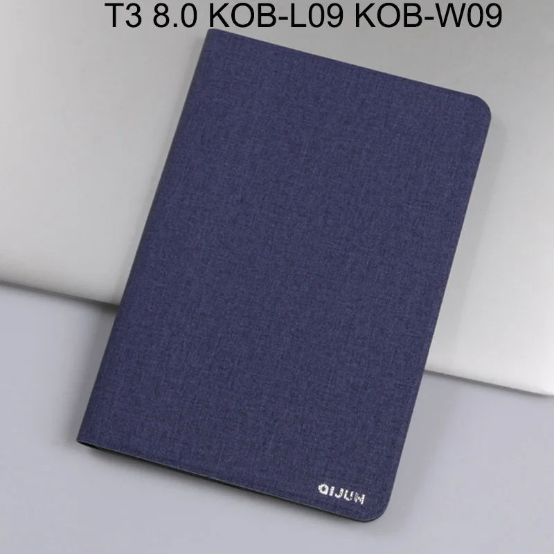 Чехол из искусственной кожи для huawei MediaPad T3 8,0 KOB-L09 KOB-W09 Honor Play Pad 2 JDN-AL00/W09 планшет Funda чехол для huawei T3 8 дюймов - Цвет: Navy