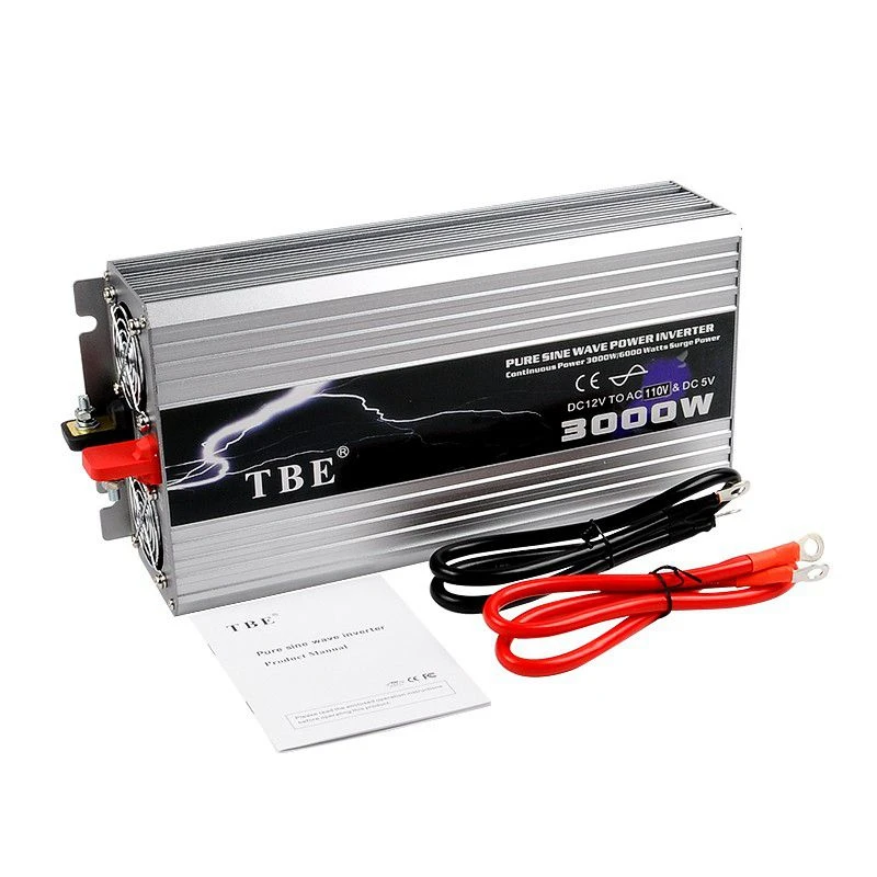 TBE 3000W USB DC12V/24V/48V дo AC 220 В немодулированная Синусоидальная волна инвертор