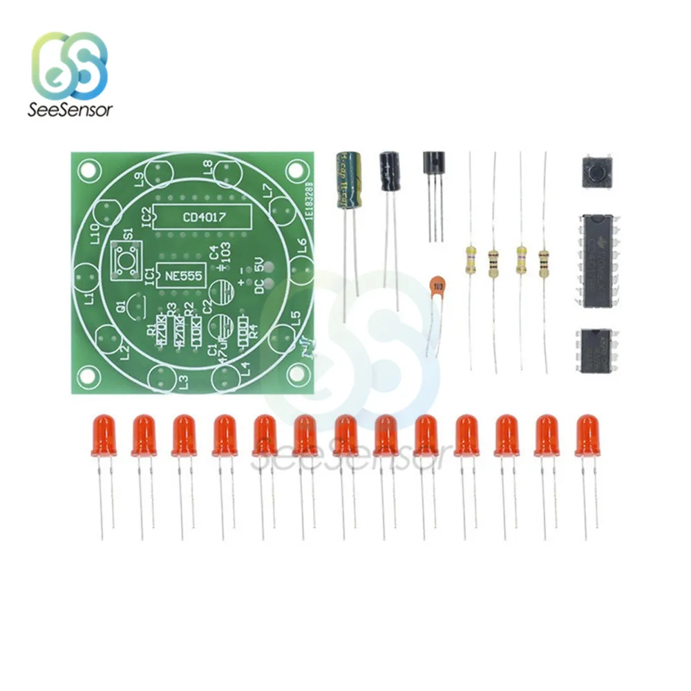 Электронный комплект CD4017 NE555 самостоятельная сборка наборы светодиодных ламп