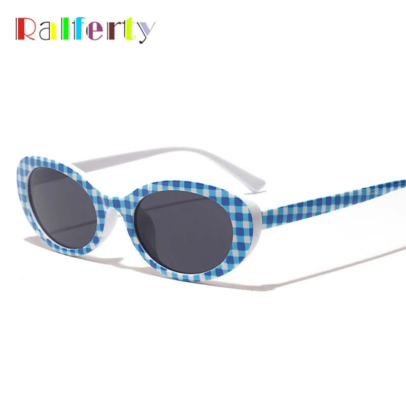 Ralferty 2019 Овальные Солнцезащитные очки зеркальная сетка UV400 ретро солнцезащитные
