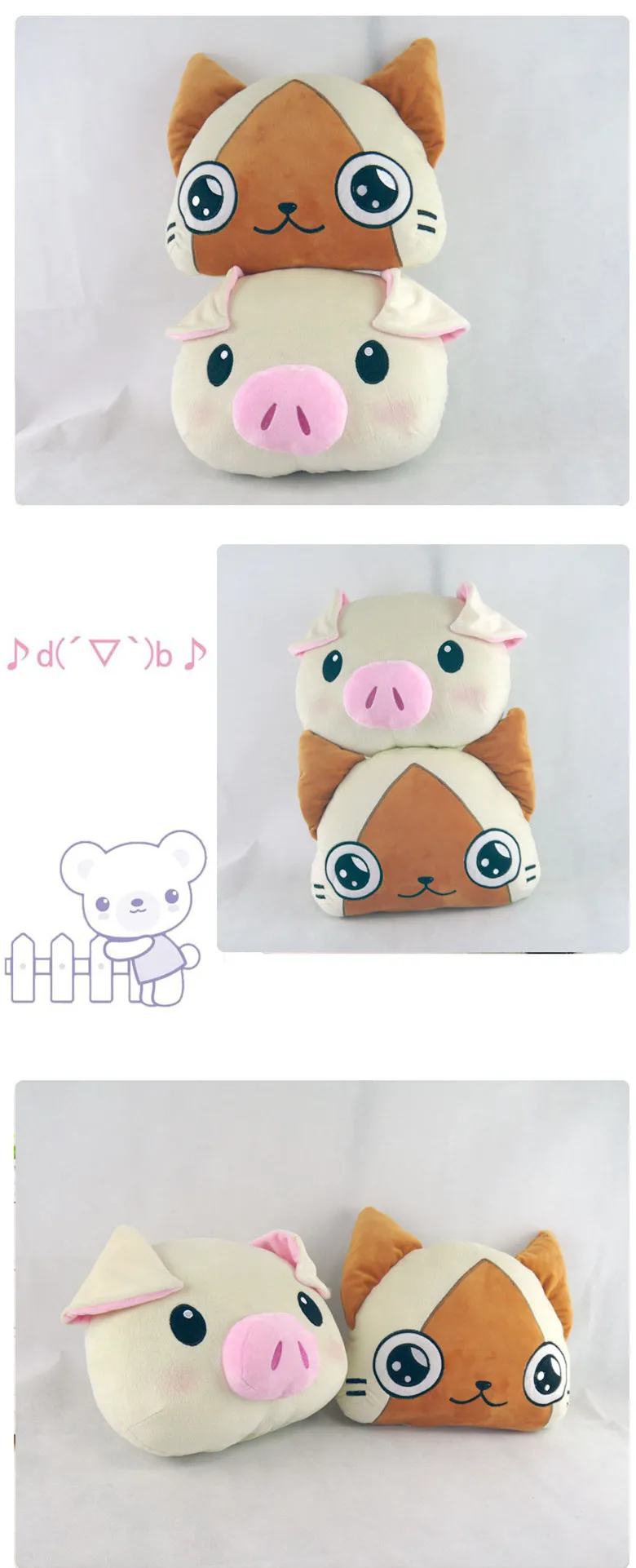 Монстр Охотник Плюшевая Игрушка Аниме поросенок AIROU кошка короткая плюшевая кукла 35 см Косплей набивная подушка для подарка