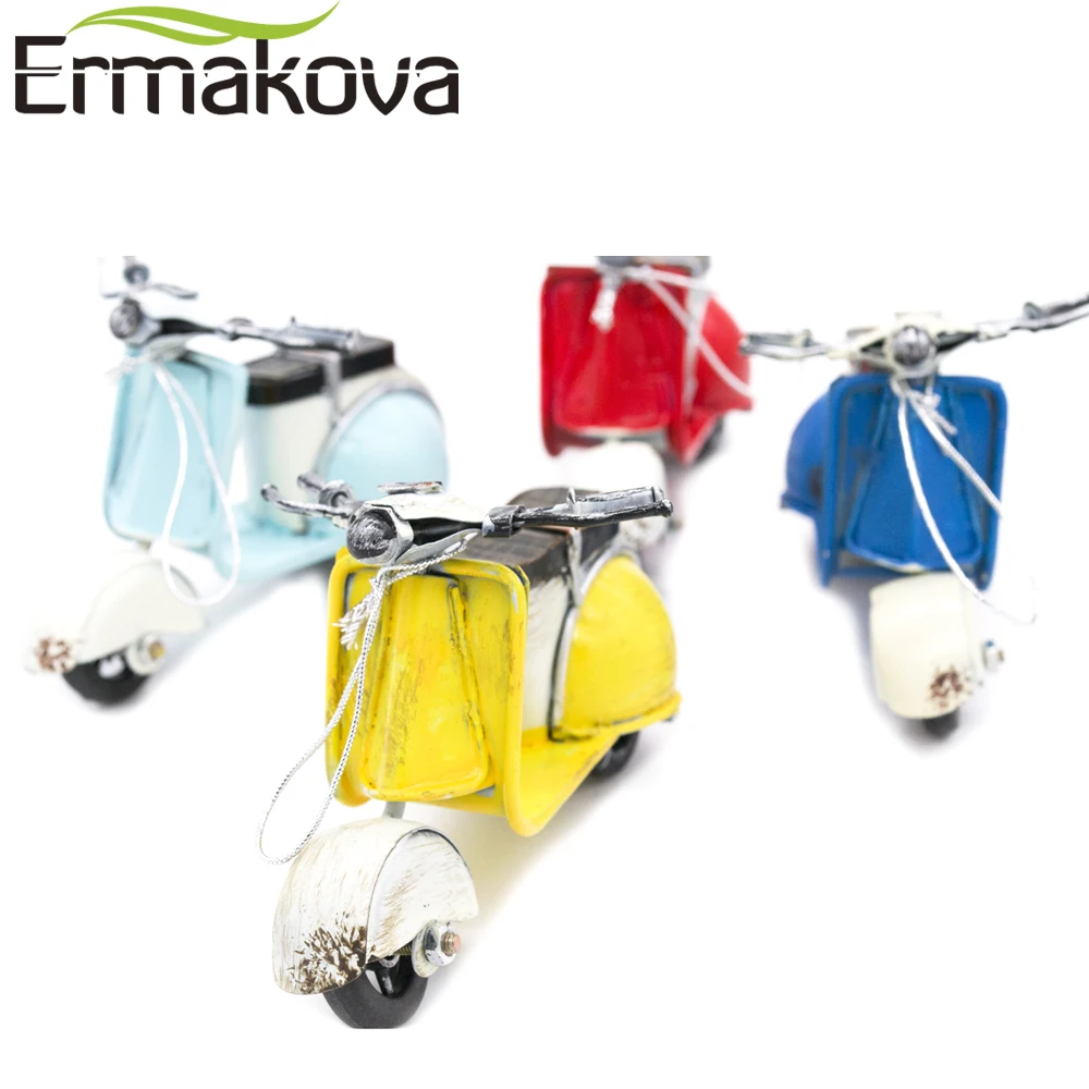 ERMAKOVA мини металлическая винтажная модель мотоцикла Классическая фигурка мотоцикла Ретро моторное Велосипедное Украшение Детские игрушки домашний декор для рабочего стола