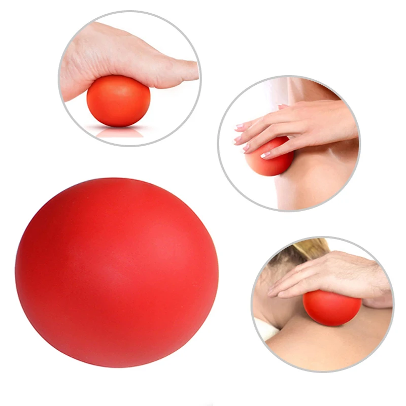 Massage Ball 100% Rubber Hockey Lacrosse 64mm Trigger Point Relaxation Self | Fitness Balls