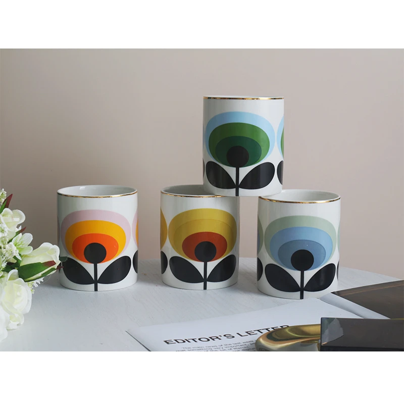 Красота Макияж Ручка держатель керамическая декоративная банка для хранения