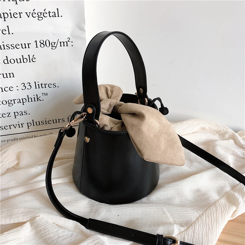 Burminsa летние цилиндрические маленькие сумки через плечо для женщин, винтажные сумки для девочек, сумки с бантом из искусственной кожи, женские сумки на плечо