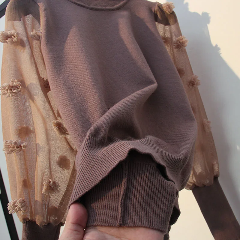 Women Sweater Knitted Turtlenck Full sleeve office lady TOP Floral Pullovers women clothings | Женская одежда