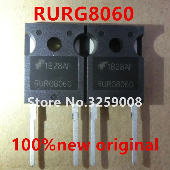 

RURG8060 100%new original Ultrafast Dual Diodes 80A/600V 10PCS