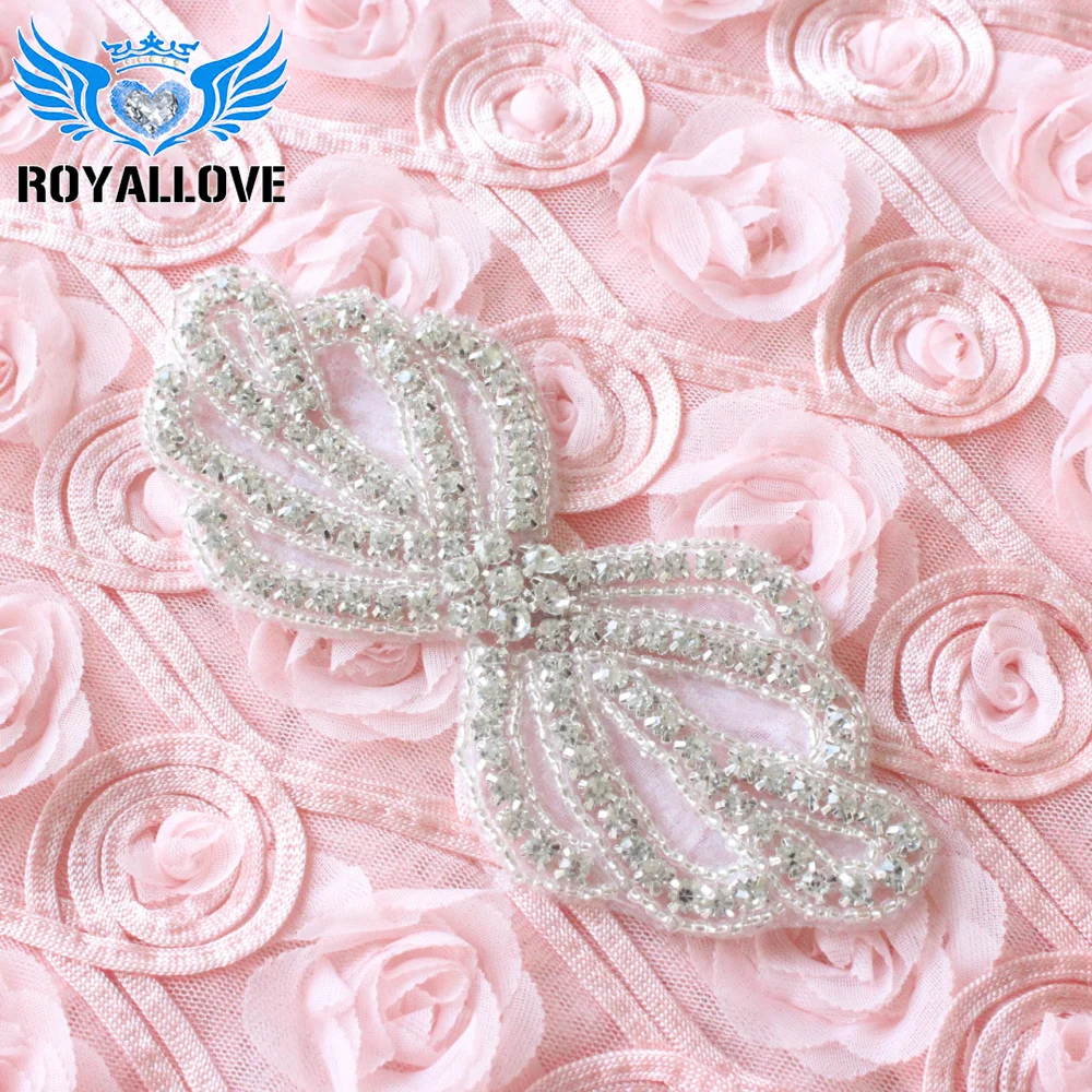 Аксессуары для свадебных платьев Стразы 2 шт. аппликация Серебряные Кристаллы