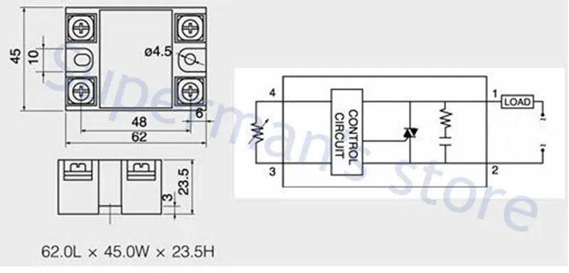 Топ бренд DMWD SSR-40DD 40A твердотельное реле на самом деле 3-32 В DC до 5-60 DC SSR 40DD реле твердотельное высокое качество