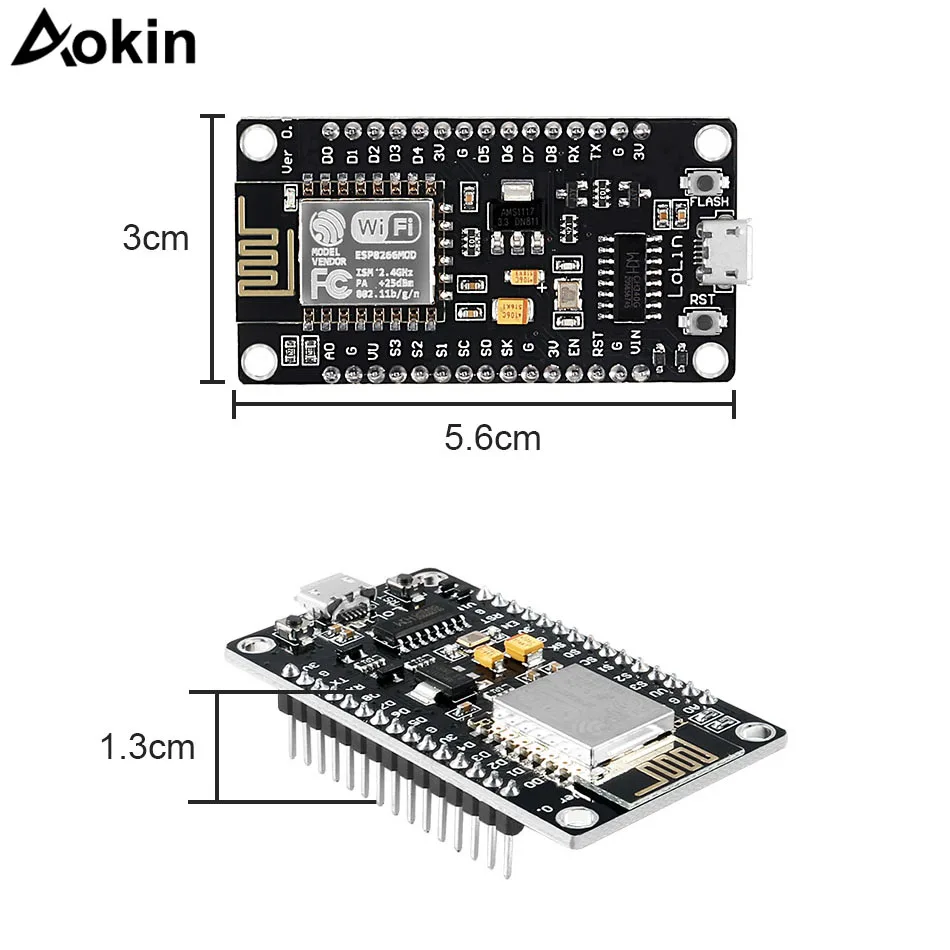 Беспроводной модуль NodeMcu v3 Lua wifi Интернет вещей макетная плата ESP8266 с pcb антенной usb порт ESP-12F CH340