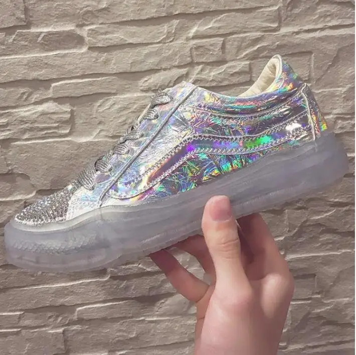 Новинка 2019 года женская повседневная обувь на плоской платформе шикарная