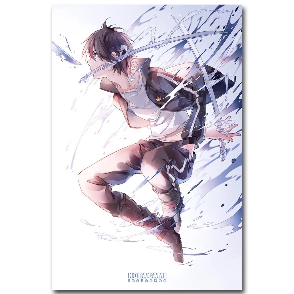 Noragami аниме искусство шелк ткань постер печать 13x20 24x16 дюймов Yato Yukine Iki Hiyori картина
