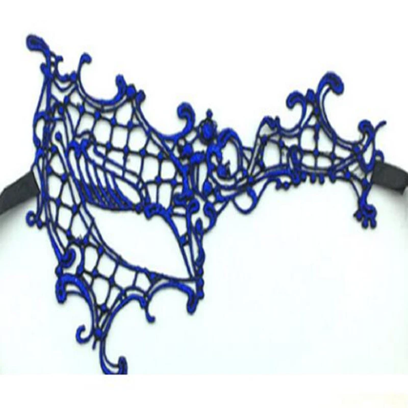 1 шт. модный карнавальный маскарадный привлекательный синий кружевной