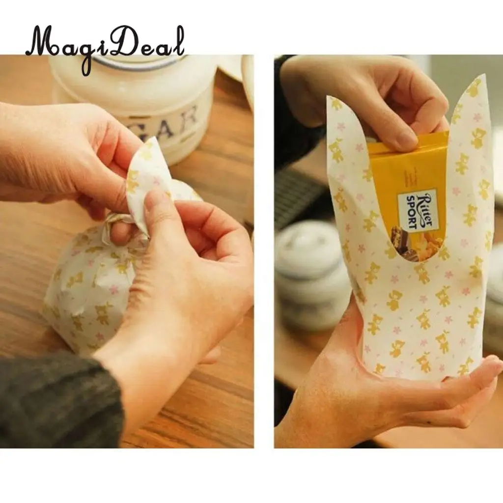 Пакеты MagiDeal 50 шт./лот Kawaii Rabbit Bunny Ear для печенья пакеты самоклеящиеся упаковки