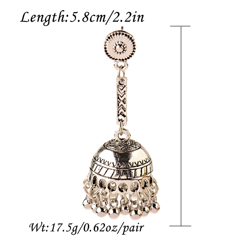 Ретро турецкие винтажные длинные Jhumka Jhumki висячие серьги женские золотые фонари