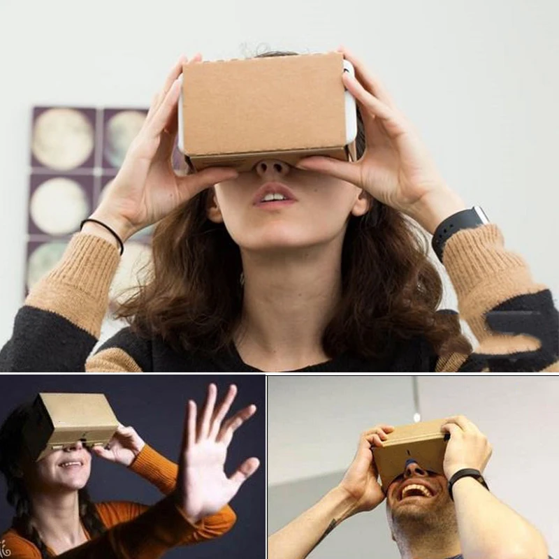 DIY Google картон виртуальной реальности VR стекло es для 3 5 дюймов смартфон iPhone samsung