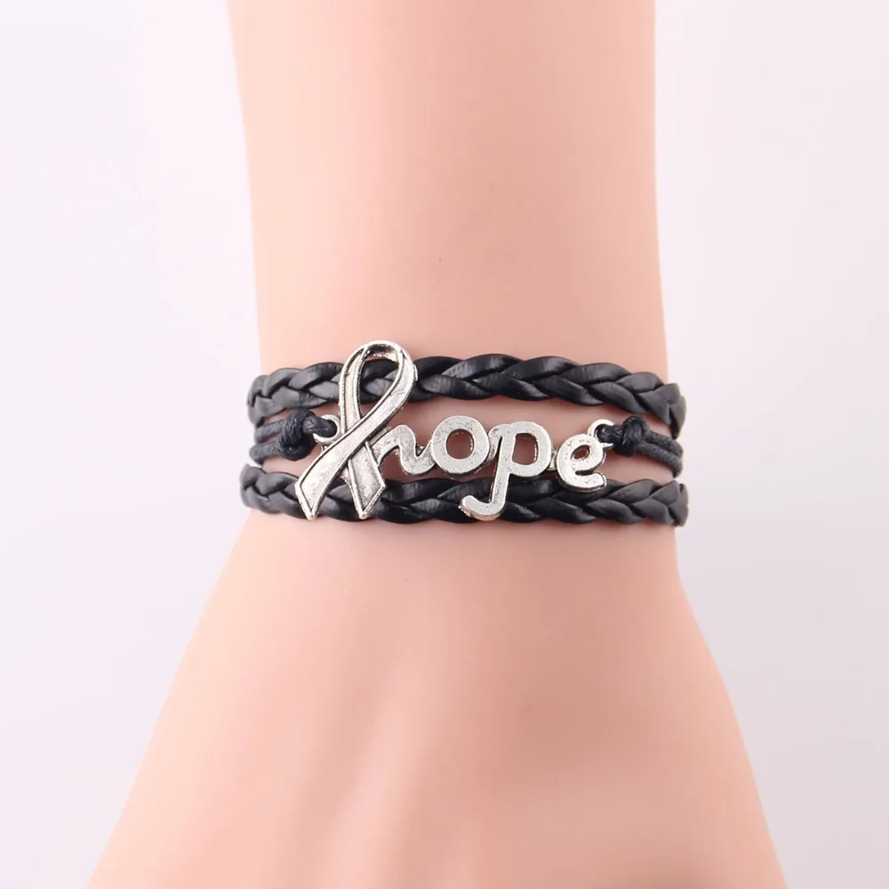 Маленький Браслет Minglou с подвеской из искусственной ленты надписью Hope
