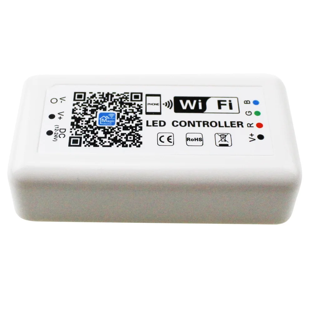 Смарт RGB WiFi Led контроллер DC12-24V RF управление музыкой для 5050 2835 Светодиодная