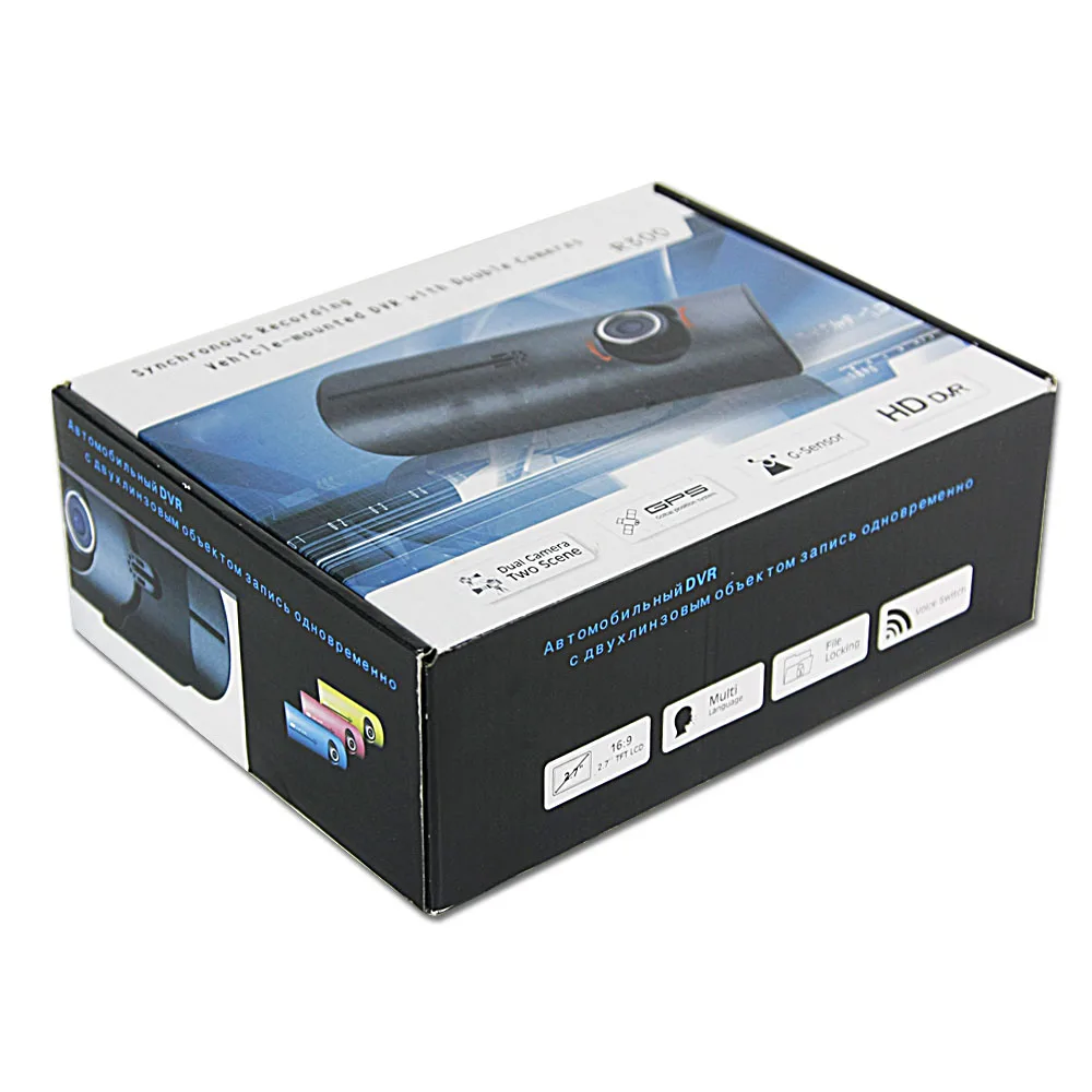 100% Оригинальный Автомобильный видеорегистратор с двойной камерой 2.7 &quotTFT