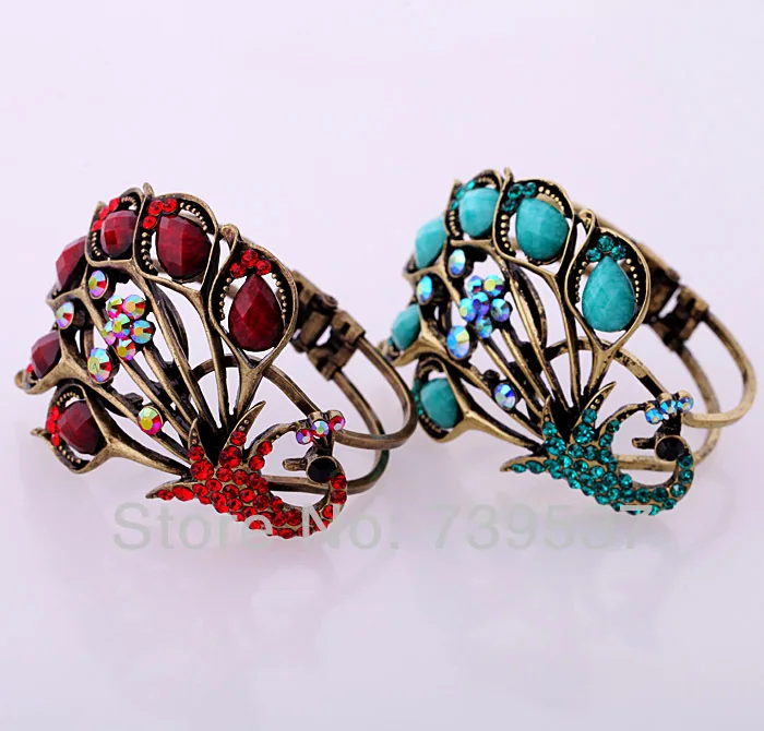 2017 Новый дизайн Кристальный поп народный стиль браслет в виде павлина для женщин