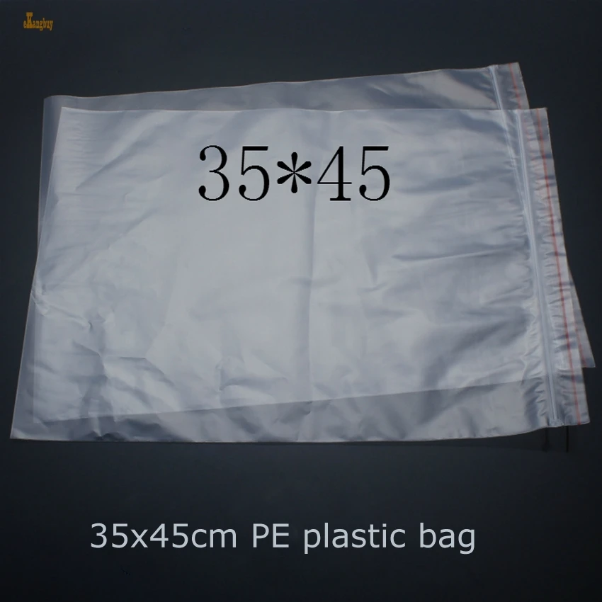 

Packing Bag Transparent Plastic Pe 35x45cm 50pcs Size Clothes Packaging Zipper Lock Recycle Free