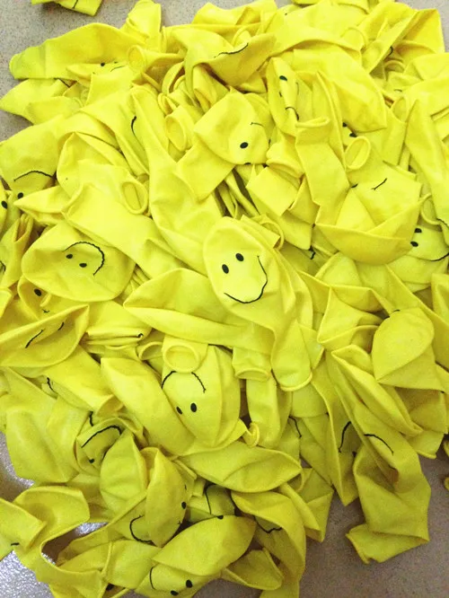 30 шт. латексные смайлики праздничные воздушные шары вечерние украшения желтые