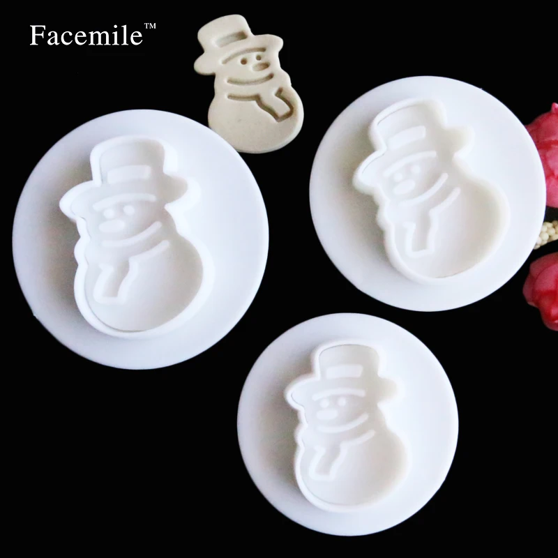 Подарок Facemile 3 шт./компл. Рождественский Снеговик колокольчик Декор торт Плунжер
