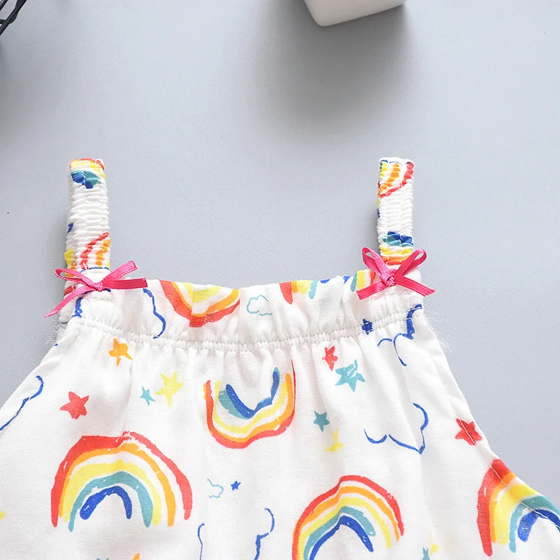 Детская одежда Летний комбинезон для новорожденных девочек пляжный костюм