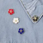Четырехцветная брошь на воротник в виде цветка, модная брошь, металлический сплав, значок, изысканная серия, значок, аксессуары для одежды для девочек