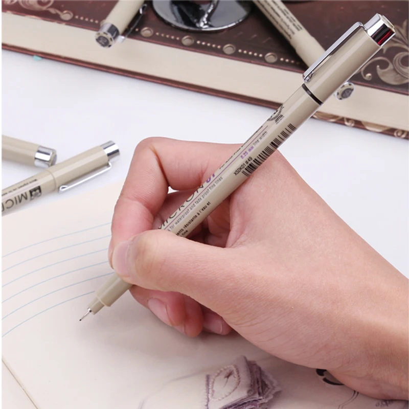 Sakura ручка Pigma micron игла мягкая кисть Ручка для рисования Лот 005 01 02 03 04 05 08 1,0 кисти для творчества