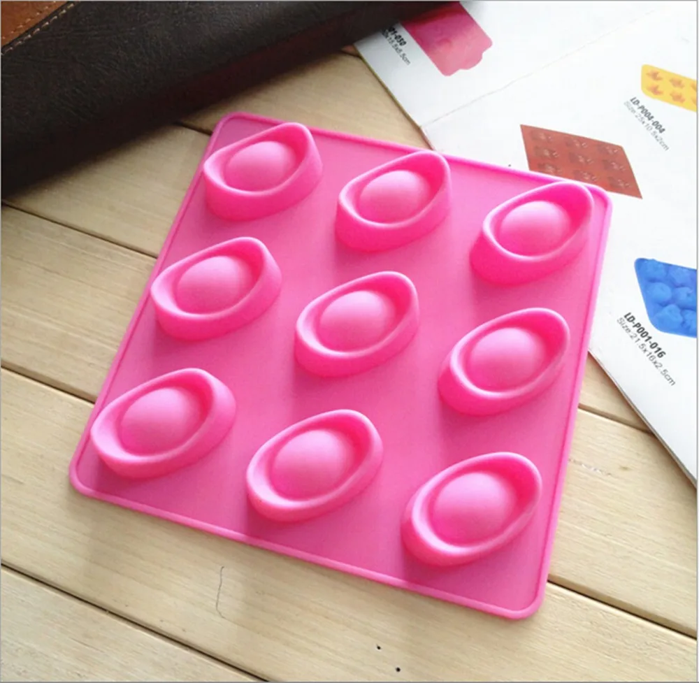 2019 горячая Распродажа золотой слиток в форме обуви 9 отверстий силиконовый торт