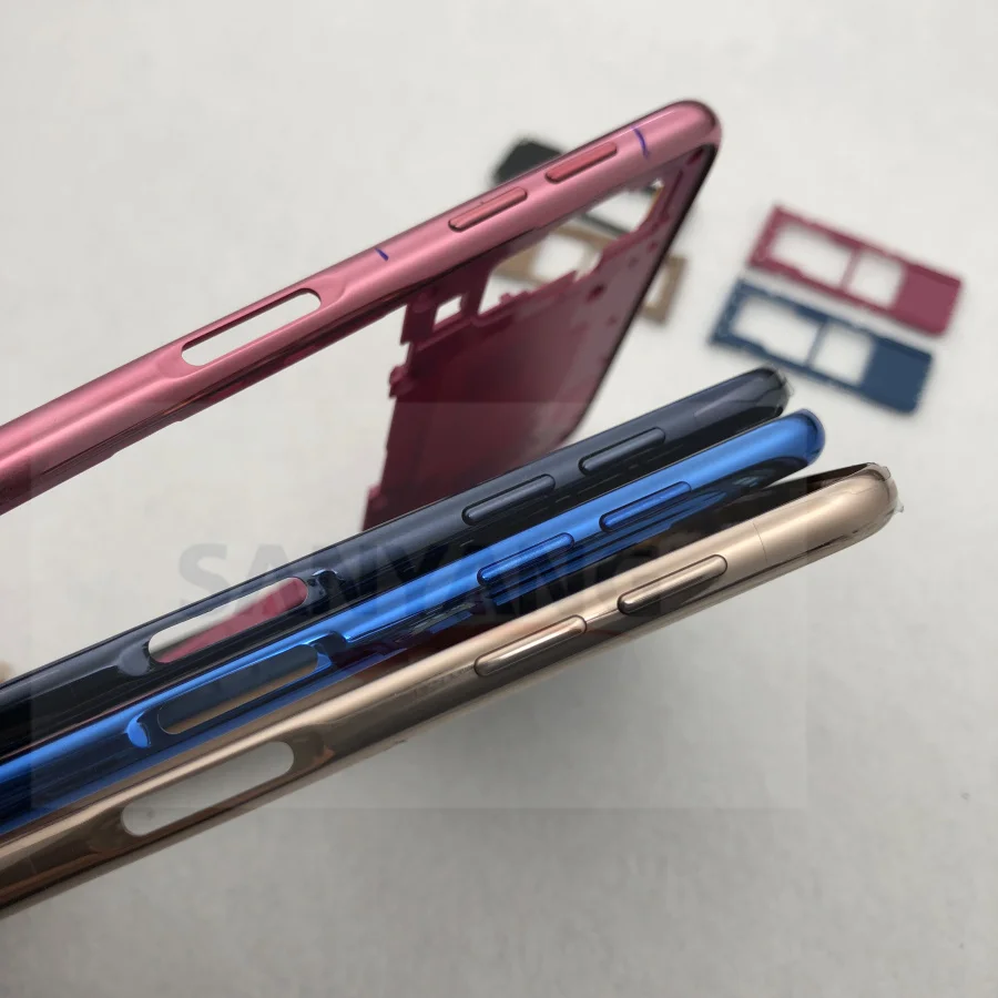 Для samsung Galaxy A7 SM-A750F A750F A750 средняя пластина рамка Корпус замена часть+ наклейка A7 средняя рамка