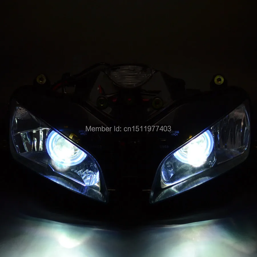 Модифицированный Собранный синий проектор Angel Eyes HID для Honda CBR1000 RR 2004 2007 04 05 06
