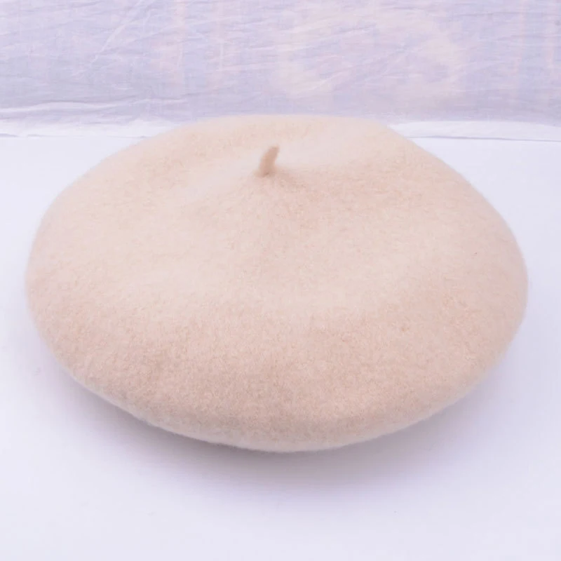 beige Женские зимние шерстяные шапки-береты шапка женская Bone Tocas малярные шляпы повседневные кашемировые модные вязаные береты на плоской подошве - Цвет: beige