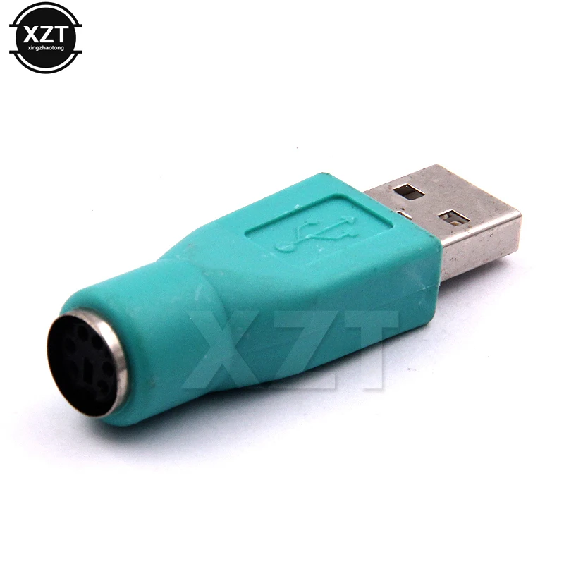 Горячая продажа 10 шт./лот Портативный USB папа для PS2 Женский адаптер конвертер