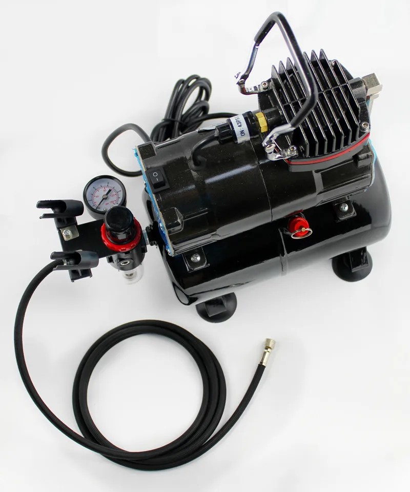 ABEST Mini Air Compressor with Tank W/ Water Filter Portable Airbrush for Painting Tattoo AS186K | Красота и здоровье