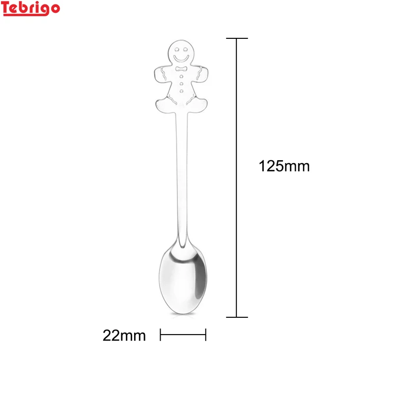 Чайная ложка из нержавеющей стали набор кофейных чайных ложек рождественский