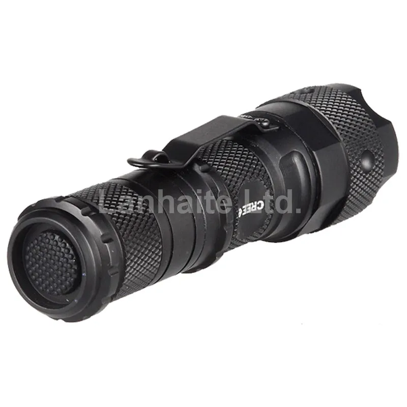 Hugsby P2 Cree XR E Q5 230 люмен 3 режимный светодиодный фонарик черный (1xAA/1xCR123 /