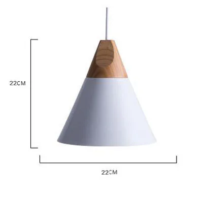 White medium Подвесные светильники для столовой, деревянные подвесные лампы, абажур для бара в скандинавском стиле, разноцветные, алюминиевые подвесные лампы для домашнего освещения и т. Д - Цвет корпуса: White medium