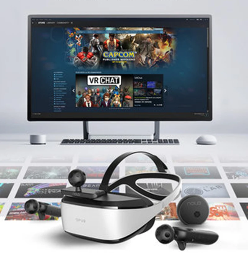 Очки VR для 9D кресло яиц кинотеатр Deepoon E3C дисплей головы WIith Nolo CV1 набор