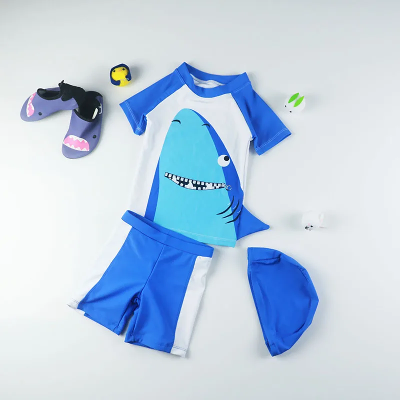 Летняя Пляжная тренировочная футболка для маленьких мальчиков с изображением