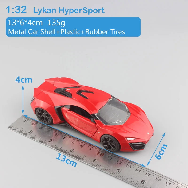 1:32 Масштаб Jada Plymouth Chevy Belair Camaro Dodge зарядное устройство ford mustang Pontiac Nissan GTR Diecasts& Toy Vehicles модель автомобиля игрушка - Цвет: Lykan HyperSport
